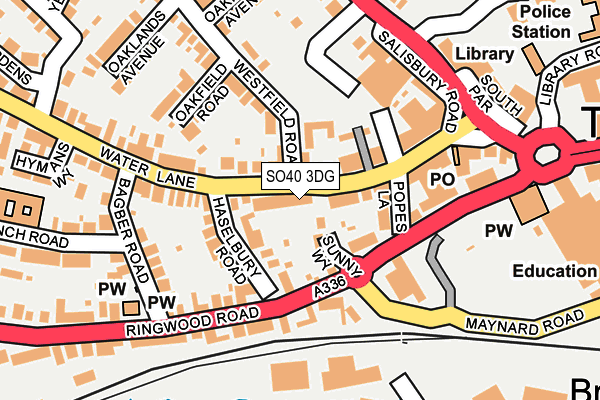 SO40 3DG map - OS OpenMap – Local (Ordnance Survey)