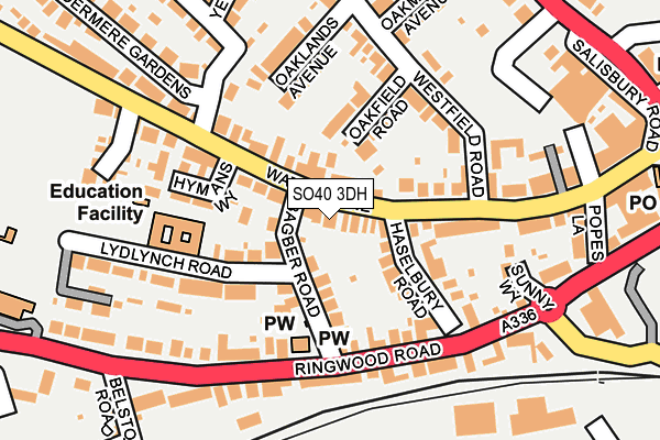 SO40 3DH map - OS OpenMap – Local (Ordnance Survey)