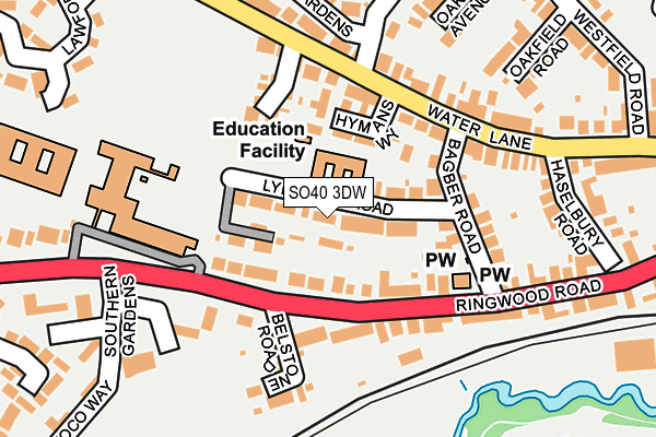SO40 3DW map - OS OpenMap – Local (Ordnance Survey)