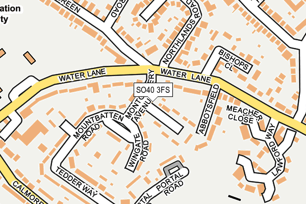 SO40 3FS map - OS OpenMap – Local (Ordnance Survey)