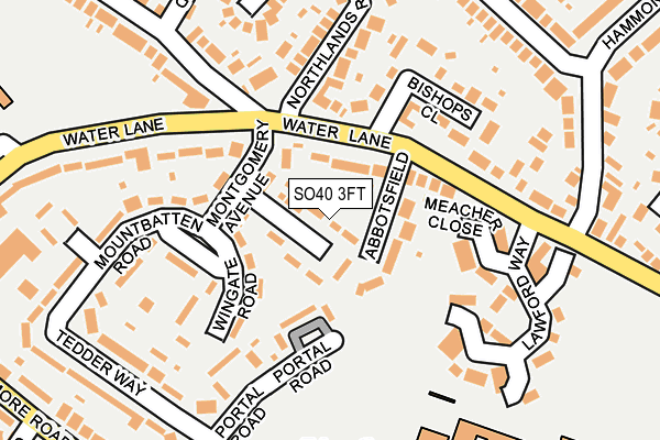 SO40 3FT map - OS OpenMap – Local (Ordnance Survey)
