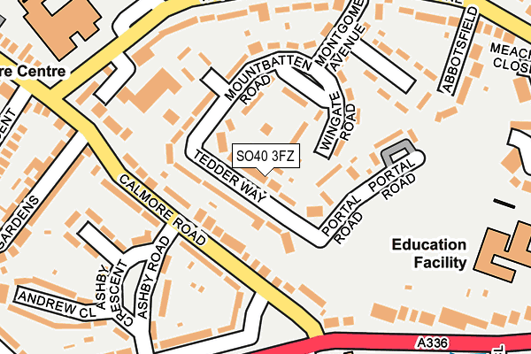 SO40 3FZ map - OS OpenMap – Local (Ordnance Survey)