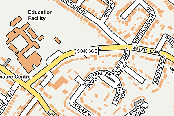 SO40 3GE map - OS OpenMap – Local (Ordnance Survey)