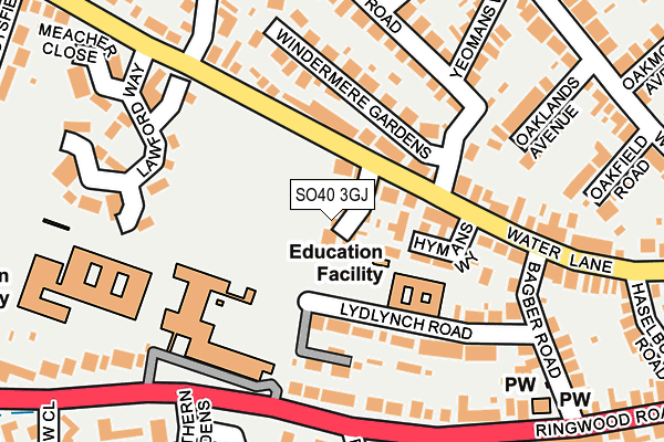 SO40 3GJ map - OS OpenMap – Local (Ordnance Survey)