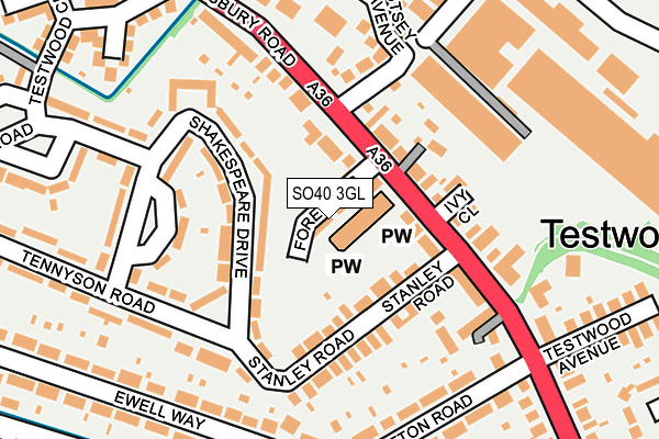 SO40 3GL map - OS OpenMap – Local (Ordnance Survey)