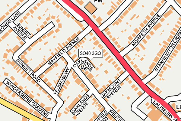 SO40 3GQ map - OS OpenMap – Local (Ordnance Survey)