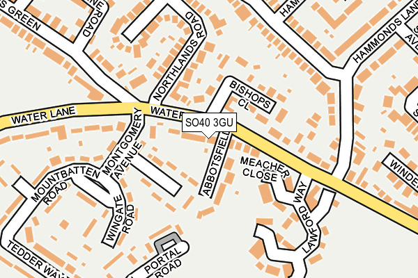SO40 3GU map - OS OpenMap – Local (Ordnance Survey)