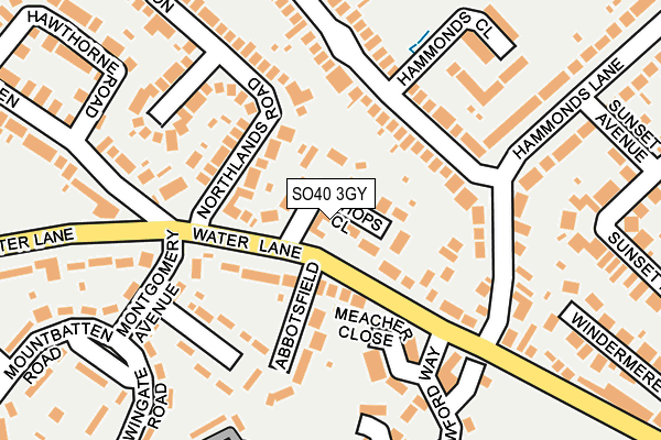 SO40 3GY map - OS OpenMap – Local (Ordnance Survey)