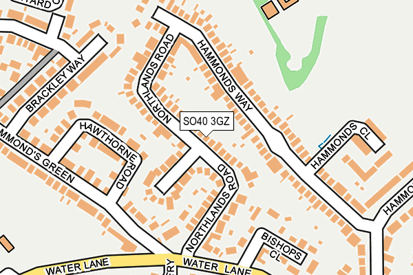 SO40 3GZ map - OS OpenMap – Local (Ordnance Survey)