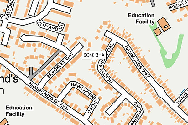 SO40 3HA map - OS OpenMap – Local (Ordnance Survey)