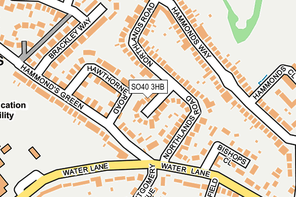SO40 3HB map - OS OpenMap – Local (Ordnance Survey)