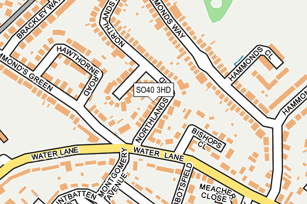SO40 3HD map - OS OpenMap – Local (Ordnance Survey)