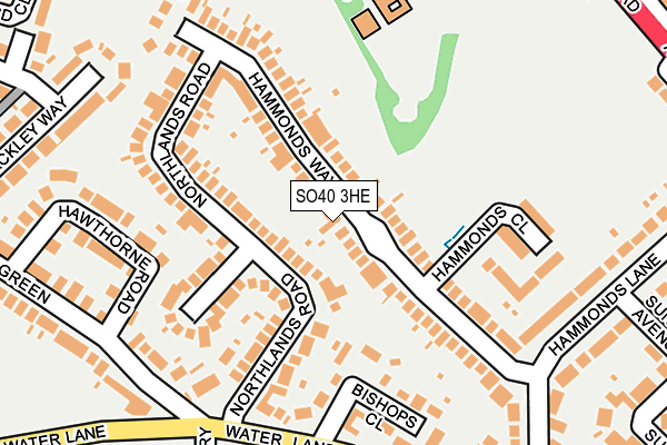 SO40 3HE map - OS OpenMap – Local (Ordnance Survey)