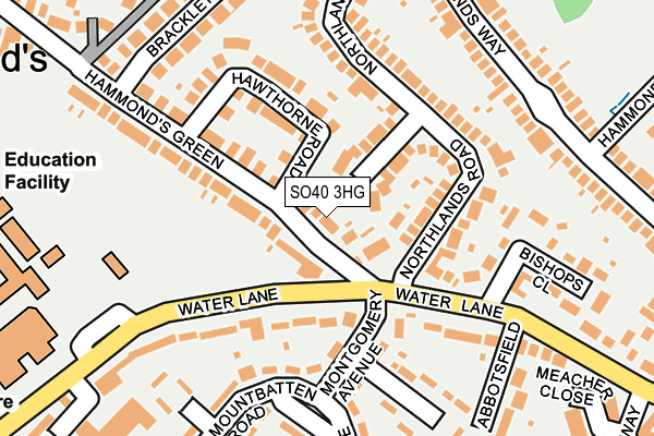 SO40 3HG map - OS OpenMap – Local (Ordnance Survey)