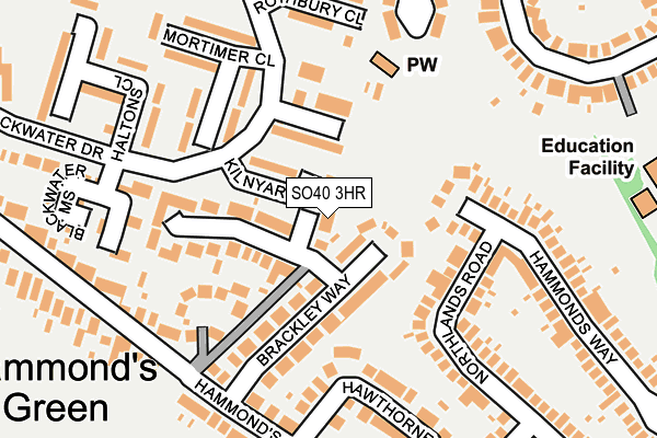 SO40 3HR map - OS OpenMap – Local (Ordnance Survey)
