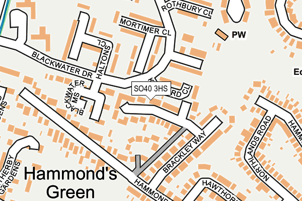 SO40 3HS map - OS OpenMap – Local (Ordnance Survey)