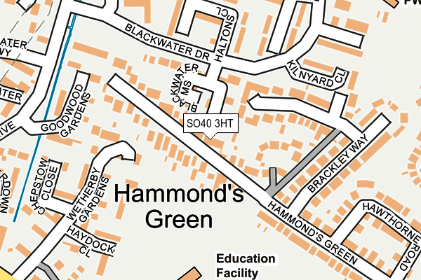 SO40 3HT map - OS OpenMap – Local (Ordnance Survey)