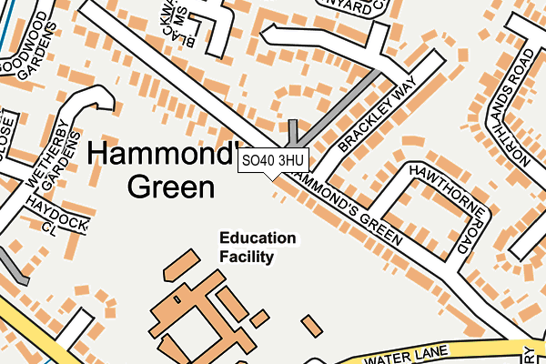 SO40 3HU map - OS OpenMap – Local (Ordnance Survey)