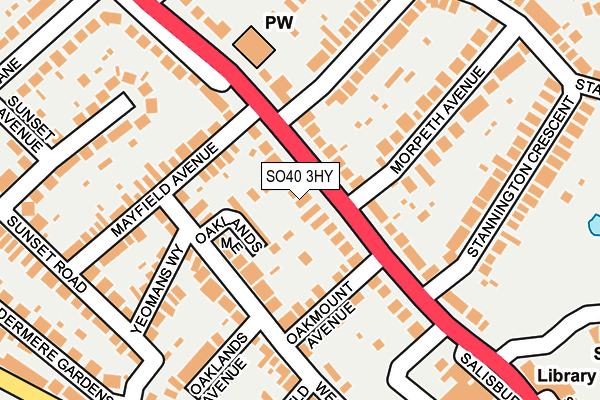SO40 3HY map - OS OpenMap – Local (Ordnance Survey)