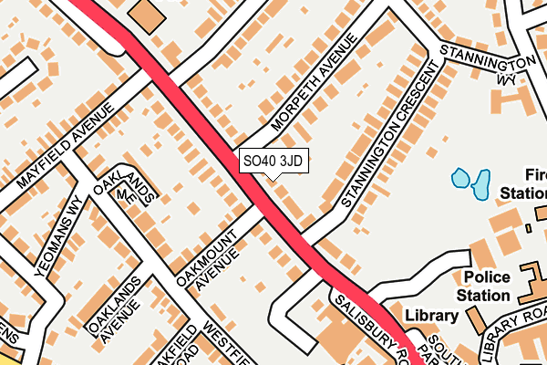 SO40 3JD map - OS OpenMap – Local (Ordnance Survey)