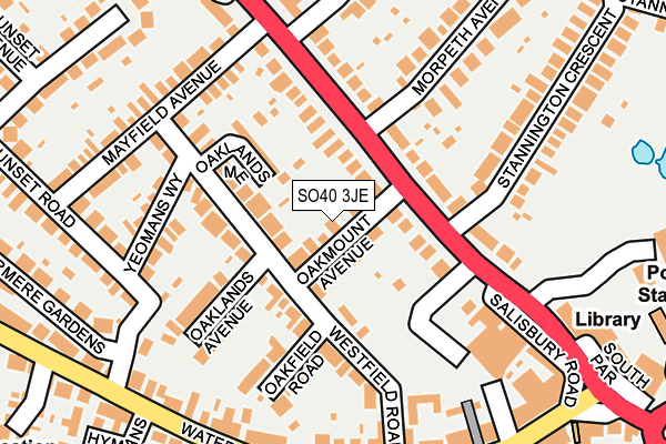 SO40 3JE map - OS OpenMap – Local (Ordnance Survey)