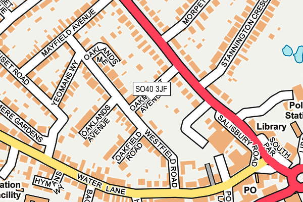 SO40 3JF map - OS OpenMap – Local (Ordnance Survey)