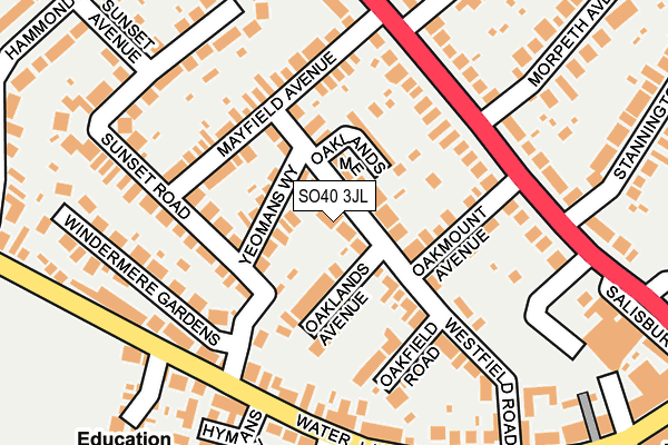 SO40 3JL map - OS OpenMap – Local (Ordnance Survey)