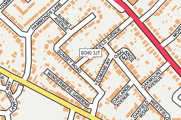 SO40 3JT map - OS OpenMap – Local (Ordnance Survey)