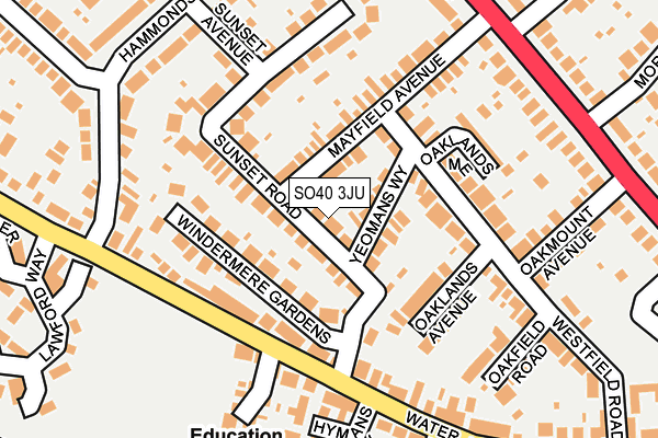 SO40 3JU map - OS OpenMap – Local (Ordnance Survey)