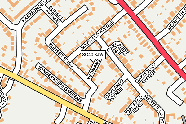 SO40 3JW map - OS OpenMap – Local (Ordnance Survey)
