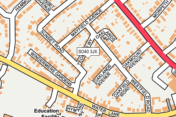 SO40 3JX map - OS OpenMap – Local (Ordnance Survey)