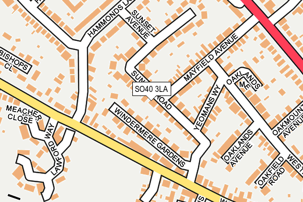 SO40 3LA map - OS OpenMap – Local (Ordnance Survey)