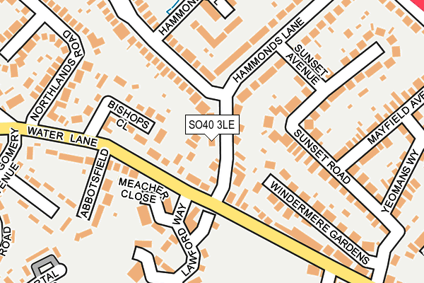 SO40 3LE map - OS OpenMap – Local (Ordnance Survey)
