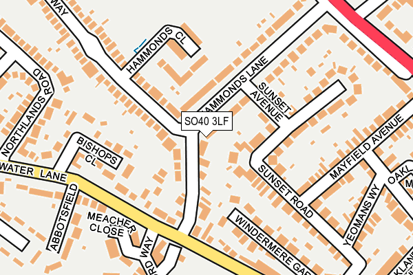 SO40 3LF map - OS OpenMap – Local (Ordnance Survey)