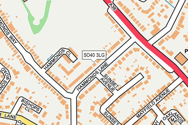 SO40 3LG map - OS OpenMap – Local (Ordnance Survey)