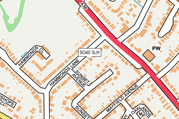 SO40 3LH map - OS OpenMap – Local (Ordnance Survey)