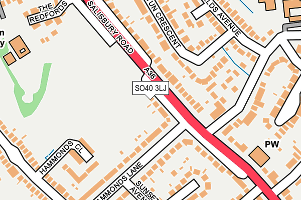 SO40 3LJ map - OS OpenMap – Local (Ordnance Survey)