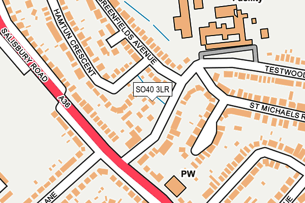 SO40 3LR map - OS OpenMap – Local (Ordnance Survey)
