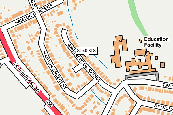 SO40 3LS map - OS OpenMap – Local (Ordnance Survey)