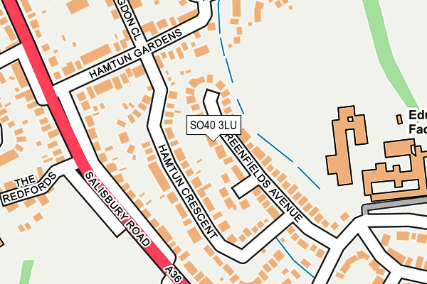 SO40 3LU map - OS OpenMap – Local (Ordnance Survey)