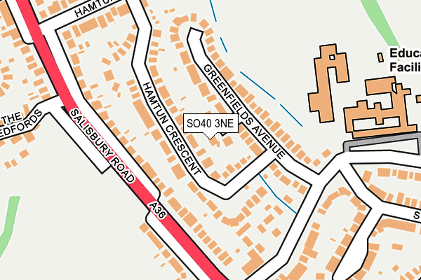 SO40 3NE map - OS OpenMap – Local (Ordnance Survey)