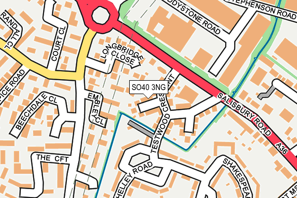 SO40 3NG map - OS OpenMap – Local (Ordnance Survey)