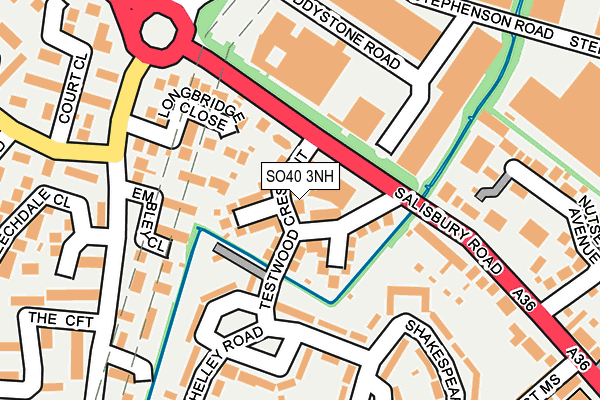 SO40 3NH map - OS OpenMap – Local (Ordnance Survey)