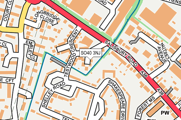 SO40 3NJ map - OS OpenMap – Local (Ordnance Survey)