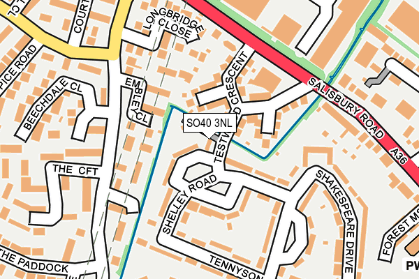 SO40 3NL map - OS OpenMap – Local (Ordnance Survey)