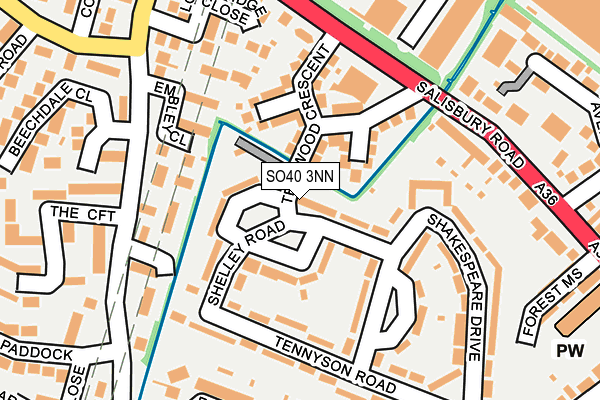 SO40 3NN map - OS OpenMap – Local (Ordnance Survey)