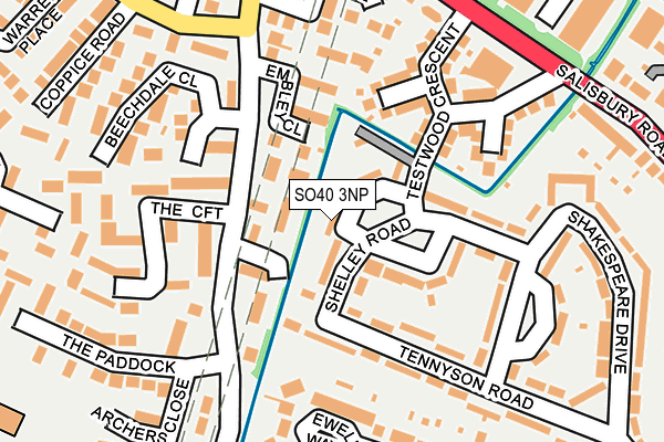 SO40 3NP map - OS OpenMap – Local (Ordnance Survey)