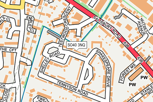 SO40 3NQ map - OS OpenMap – Local (Ordnance Survey)