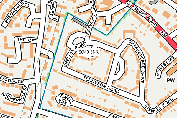 SO40 3NR map - OS OpenMap – Local (Ordnance Survey)