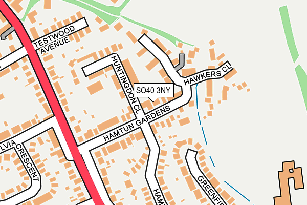 SO40 3NY map - OS OpenMap – Local (Ordnance Survey)